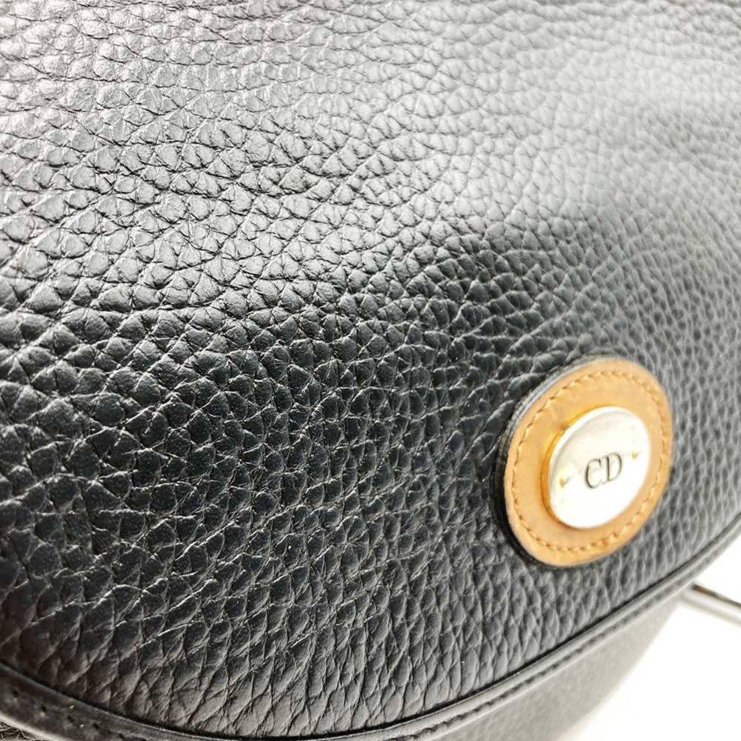 Christian Dior Black Leather Shoulder Bag Style 32