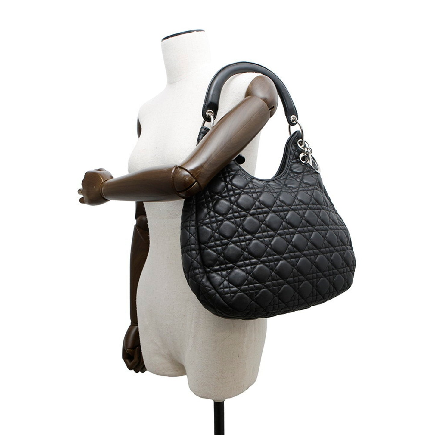 Christian Dior Black Leather Shoulder Bag Leather