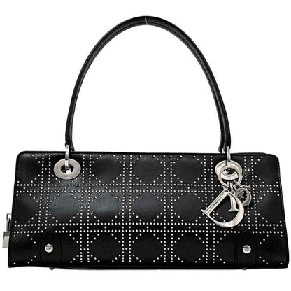 Christian Dior Black Leather Handbag Shoulder Bag Style 10