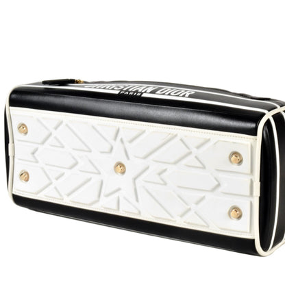 Christian Dior Black White Leather Handbag Style 4