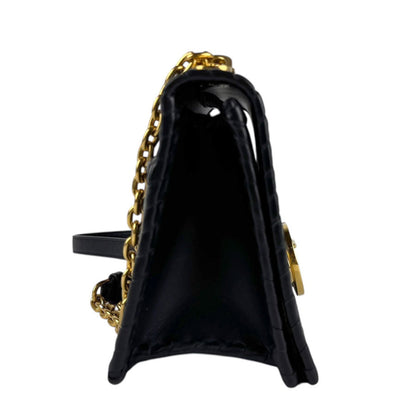 Christian Dior Black Leather Shoulder Bag Style 18