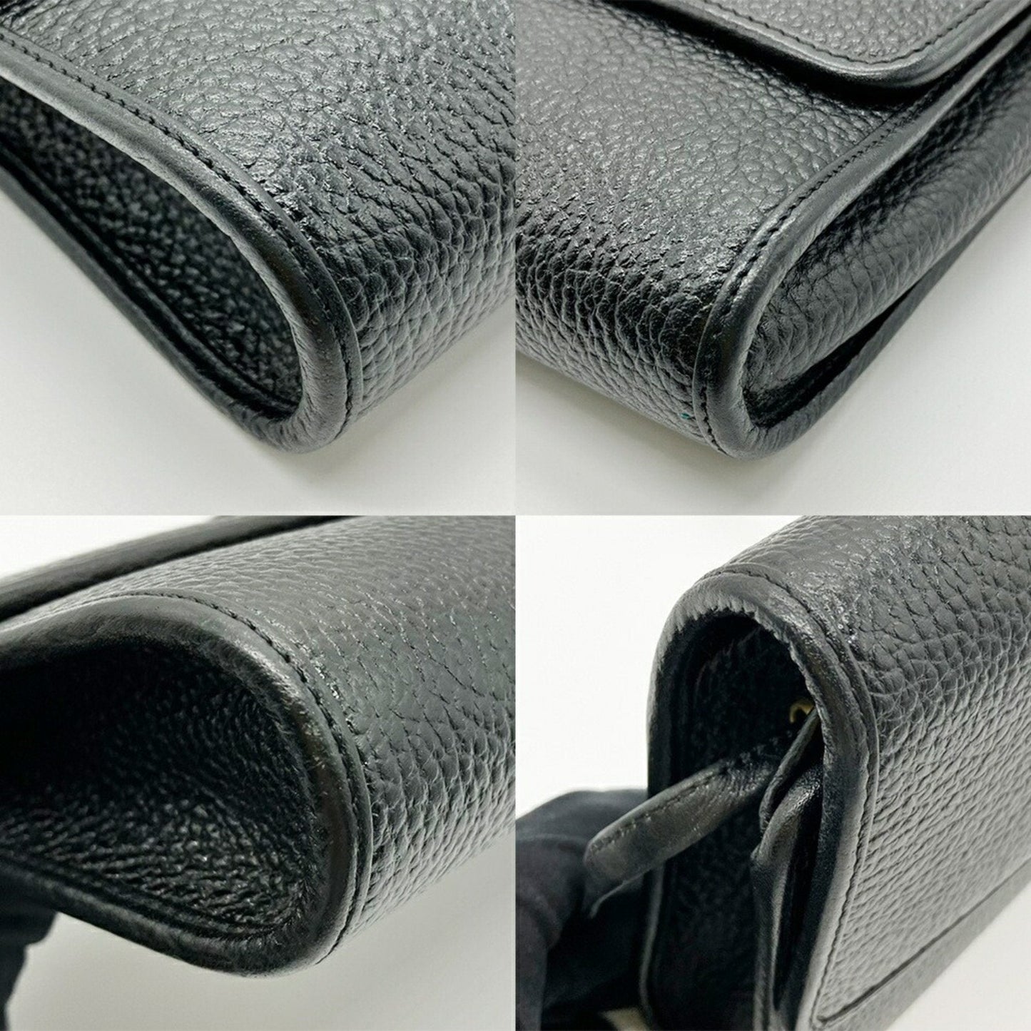 Christian Dior Black Leather Pochette Shoulder Bag Leather