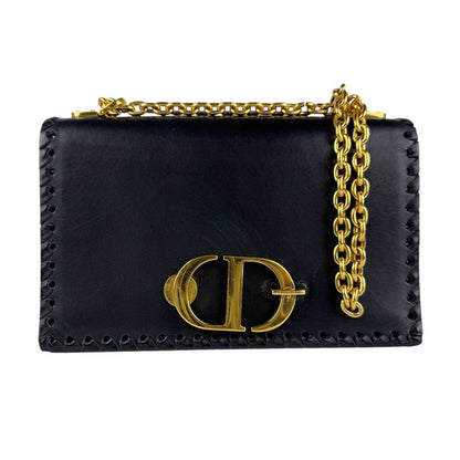 Christian Dior Black Leather Shoulder Bag Style 18
