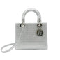 Christian Dior Silver Leather Handbag Shoulder Bag Style 4