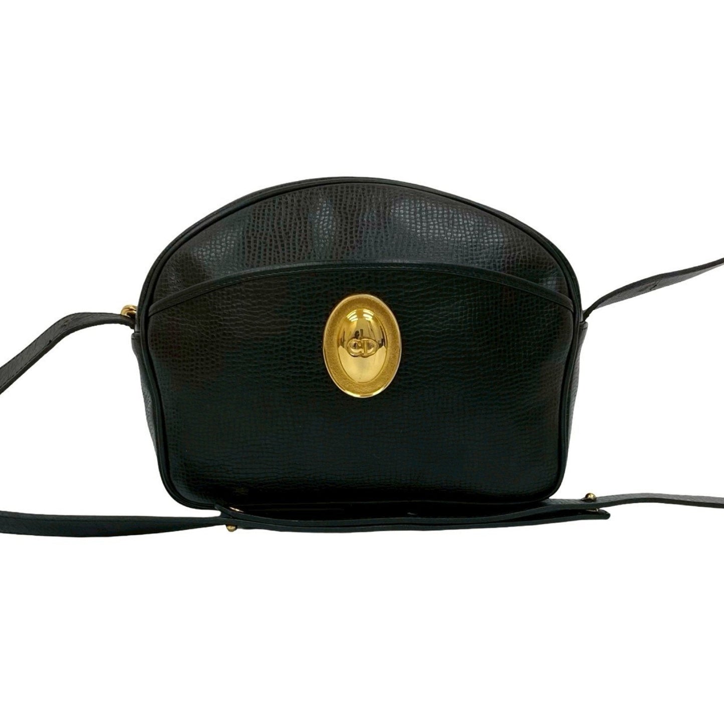 Christian Dior Black Leather Pochette Shoulder Bag Style 7