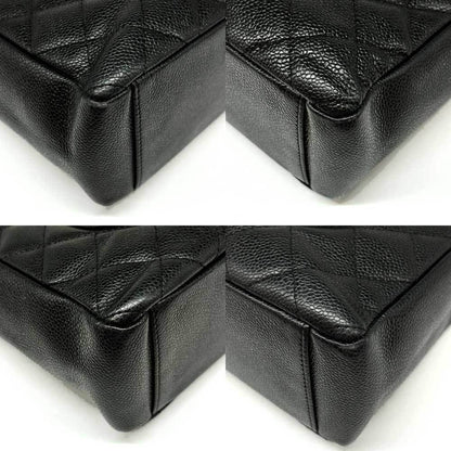 Chanel Bag Caviar Skin Chain Shoulder PST Tote Leather Black