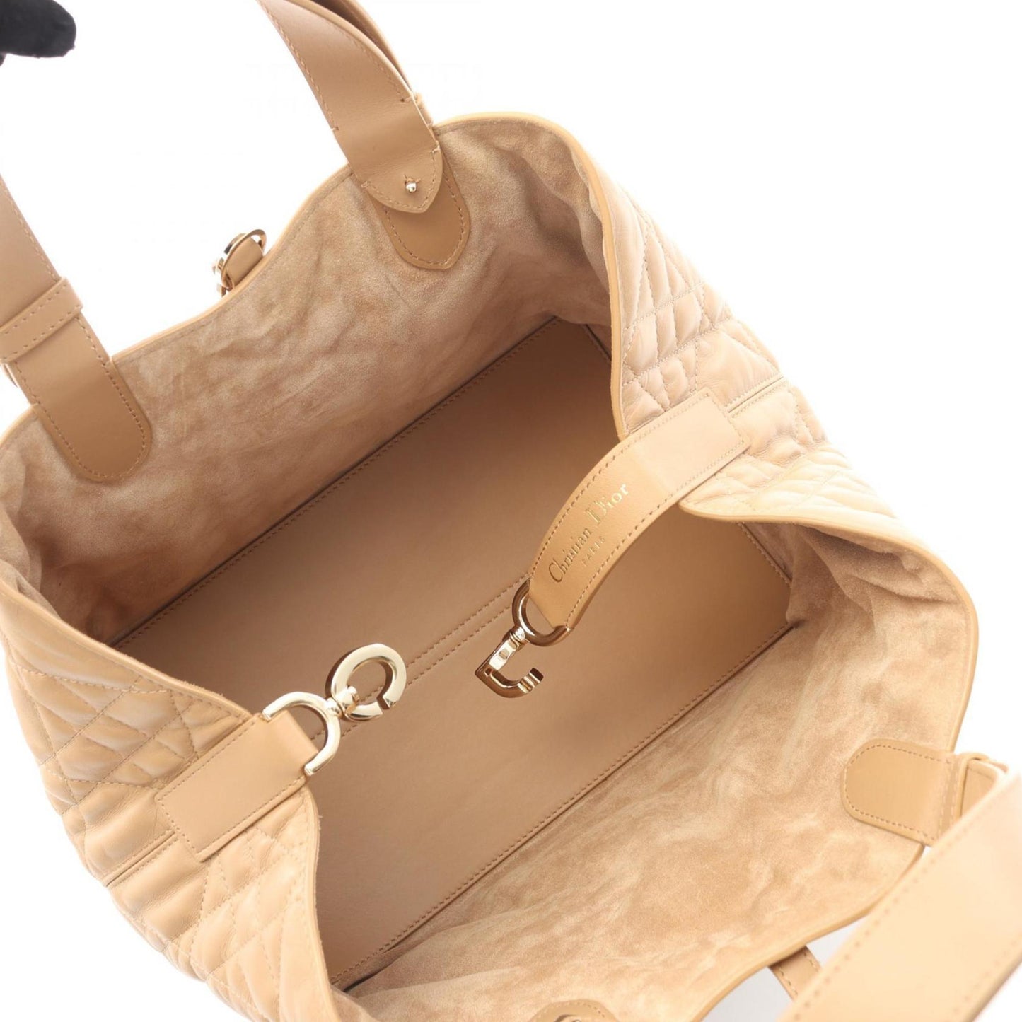 Christian Dior Beige Leather Handbag Leather