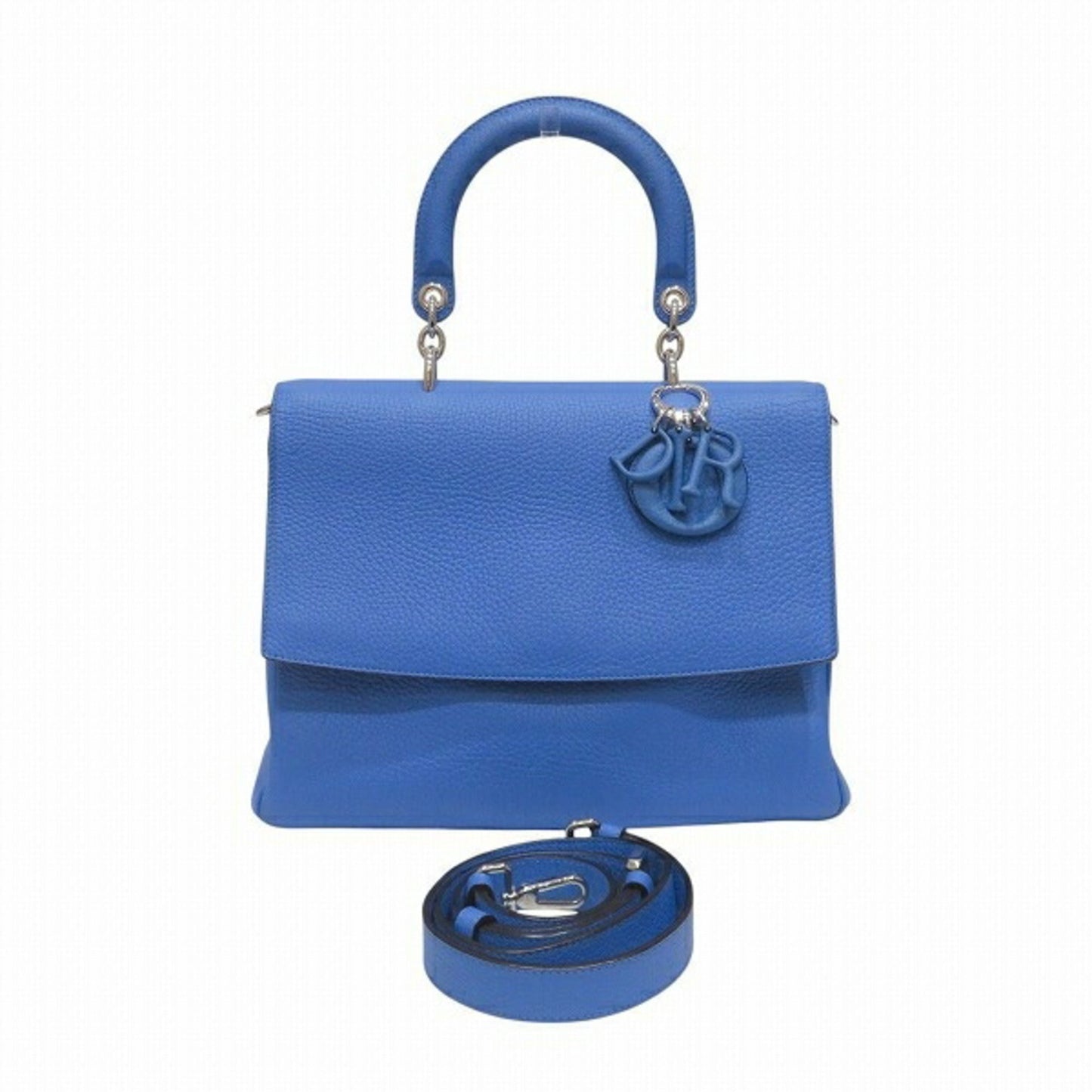 Christian Dior Blue Leather Handbag Shoulder Bag