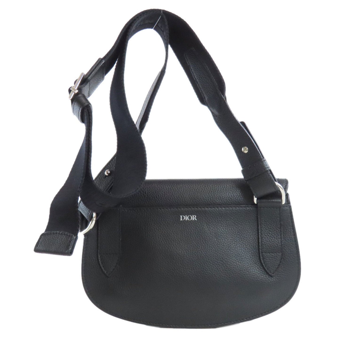 Christian Dior Black Leather Shoulder Bag Style 30