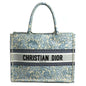 Christian Dior Blue Multi-Color Canvas Tote Bag