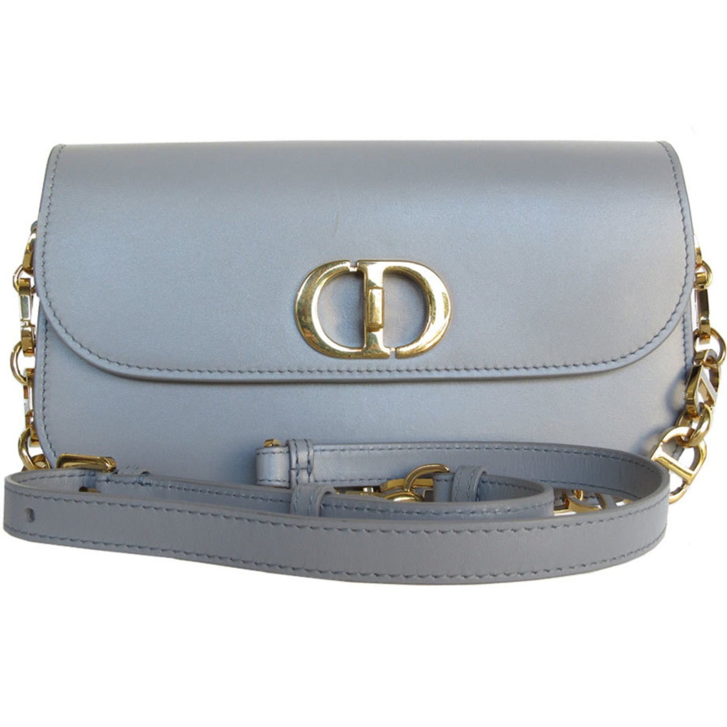 Christian Dior Gray Leather Shoulder Bag Style 9