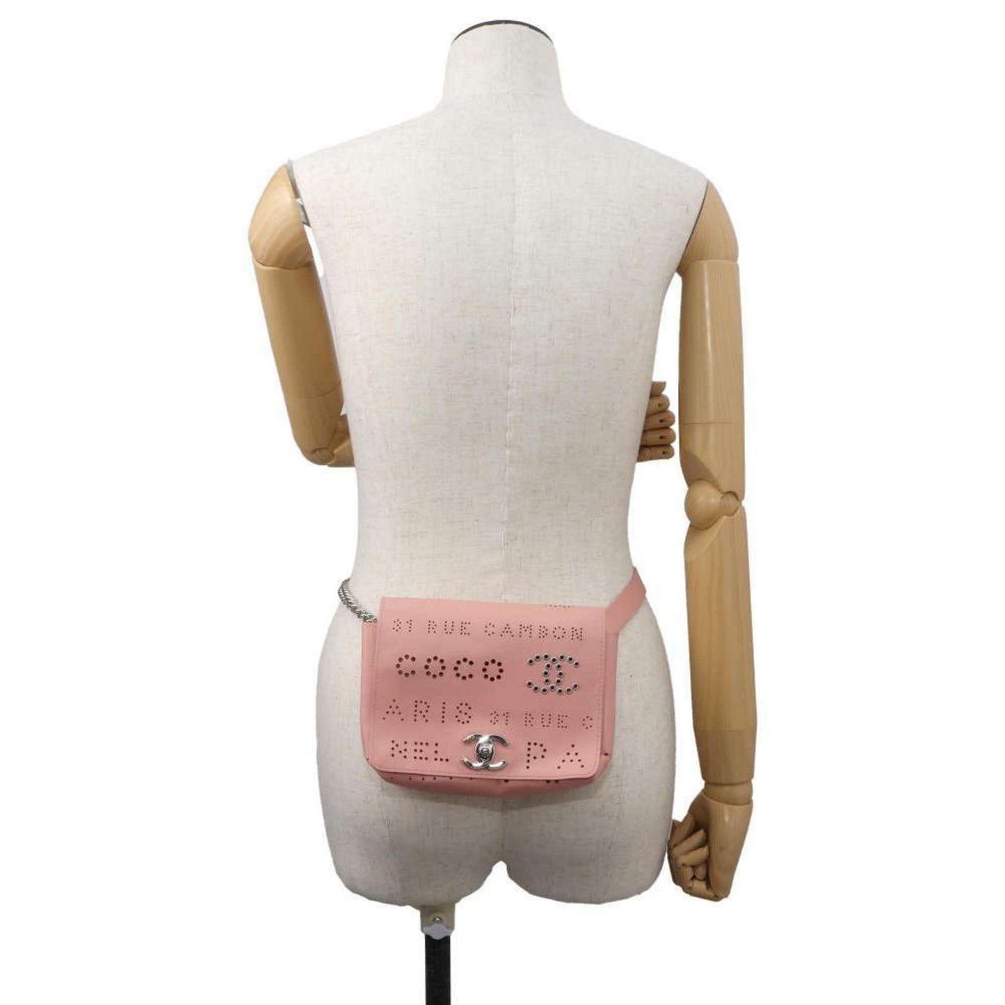 Chanel Body Bag Punching Coco Mark Leather Chanel Waist