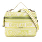 Christian Dior Green Jacquard Handbag Shoulder Bag Vanity Bag