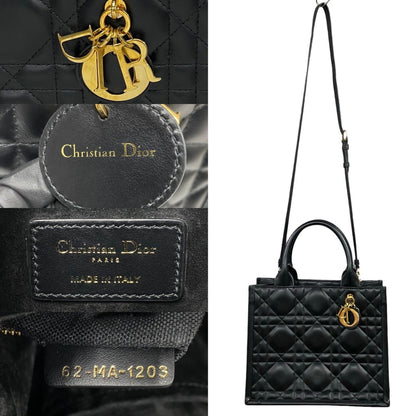 Christian Dior Black Leather Handbag Shoulder Bag Style 8