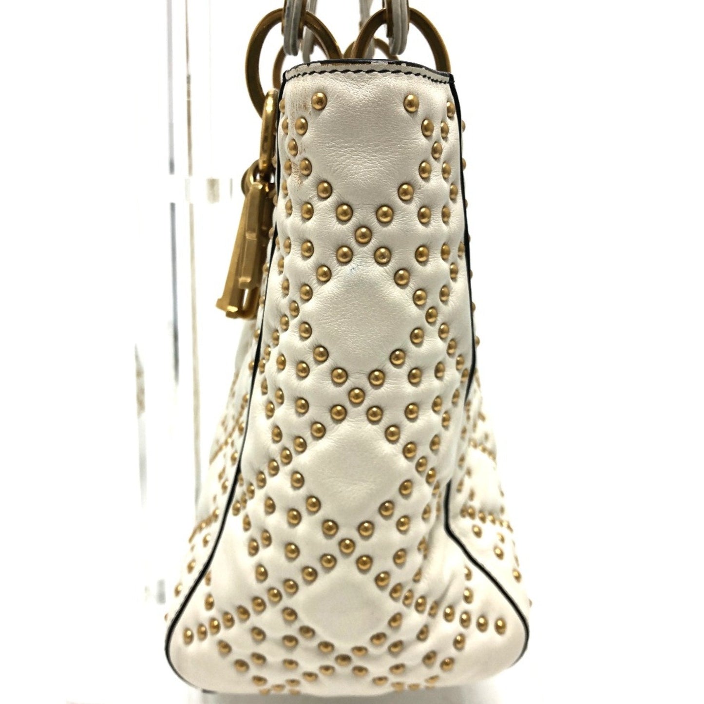 Christian Dior White Leather Handbag Style 3