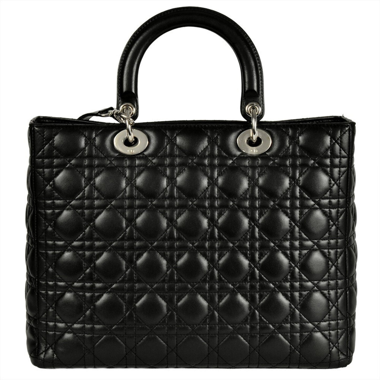 Christian Dior Lady Dior Black Leather Handbag Style 2
