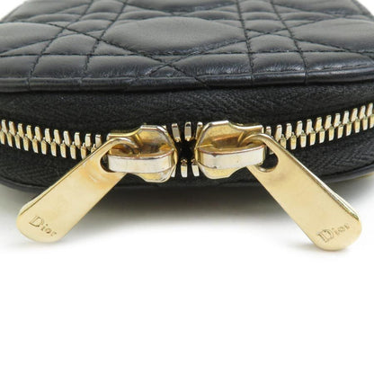 Christian Dior Black Gold Leather Metal Shoulder Bag Leather