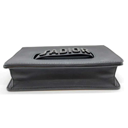 Christian Dior Black Leather Shoulder Bag Style 12
