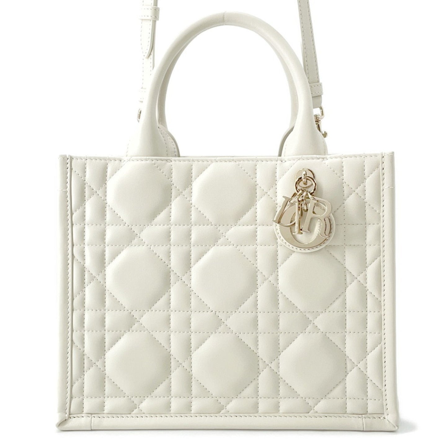 Christian Dior White Leather Handbag Leather