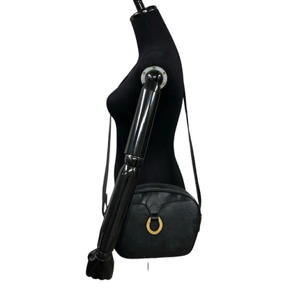 Christian Dior Black Leather Pvc Pochette Shoulder Bag Leather