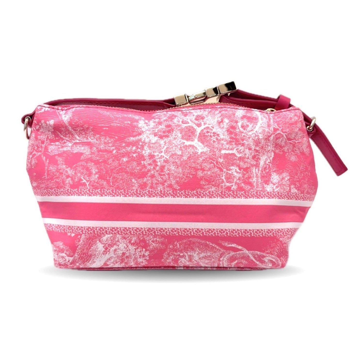 Christian Dior Pink Nylon Leather Pouch
