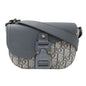 Christian Dior Gray Jacquard Leather Shoulder Bag