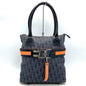 Christian Dior Navy Denim Leather Tote Bag ()