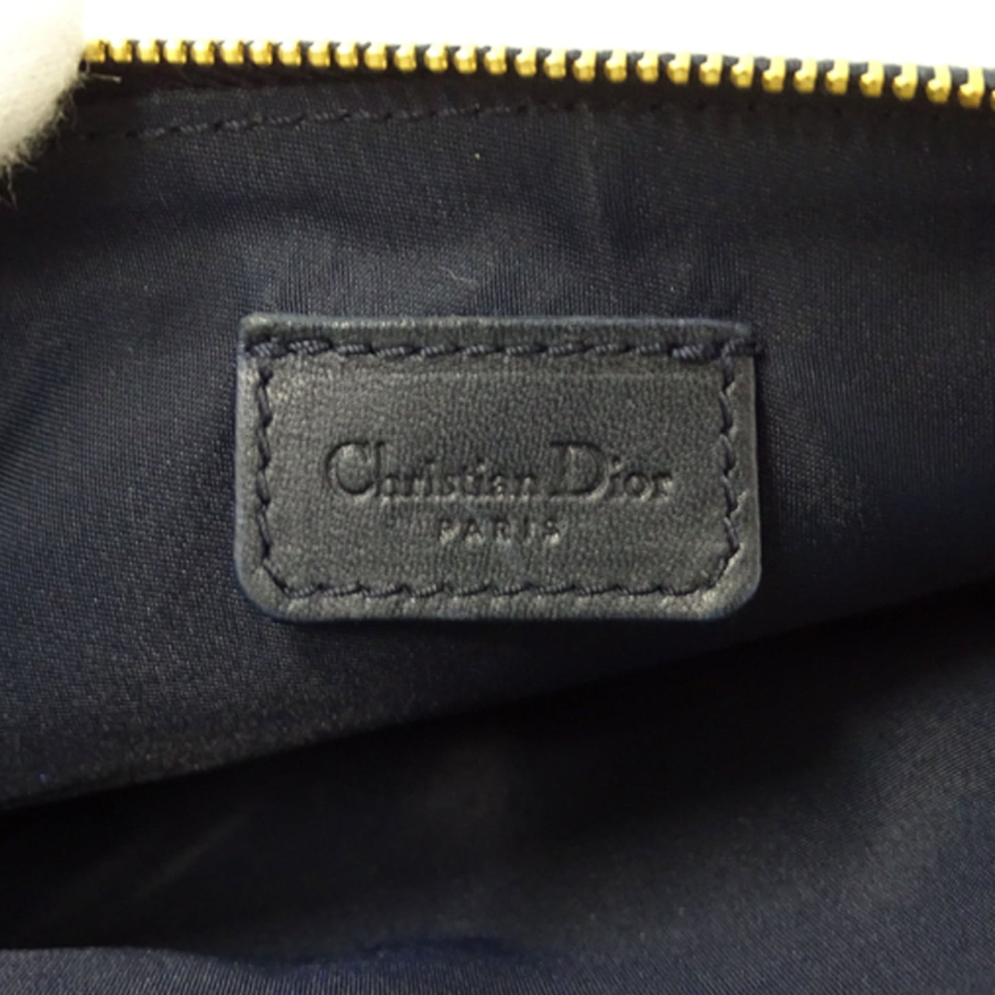 Christian Dior Blue Jacquard Shoulder Bag Jacquard