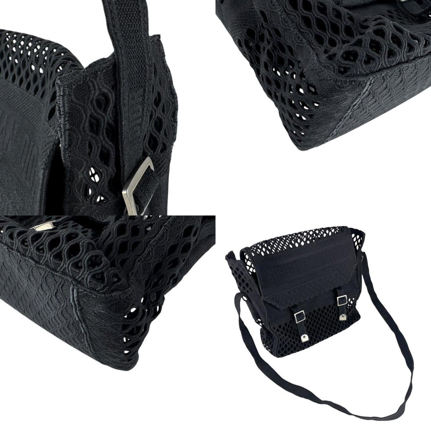 Christian Dior Black Canvas Shoulder Bag Canvas