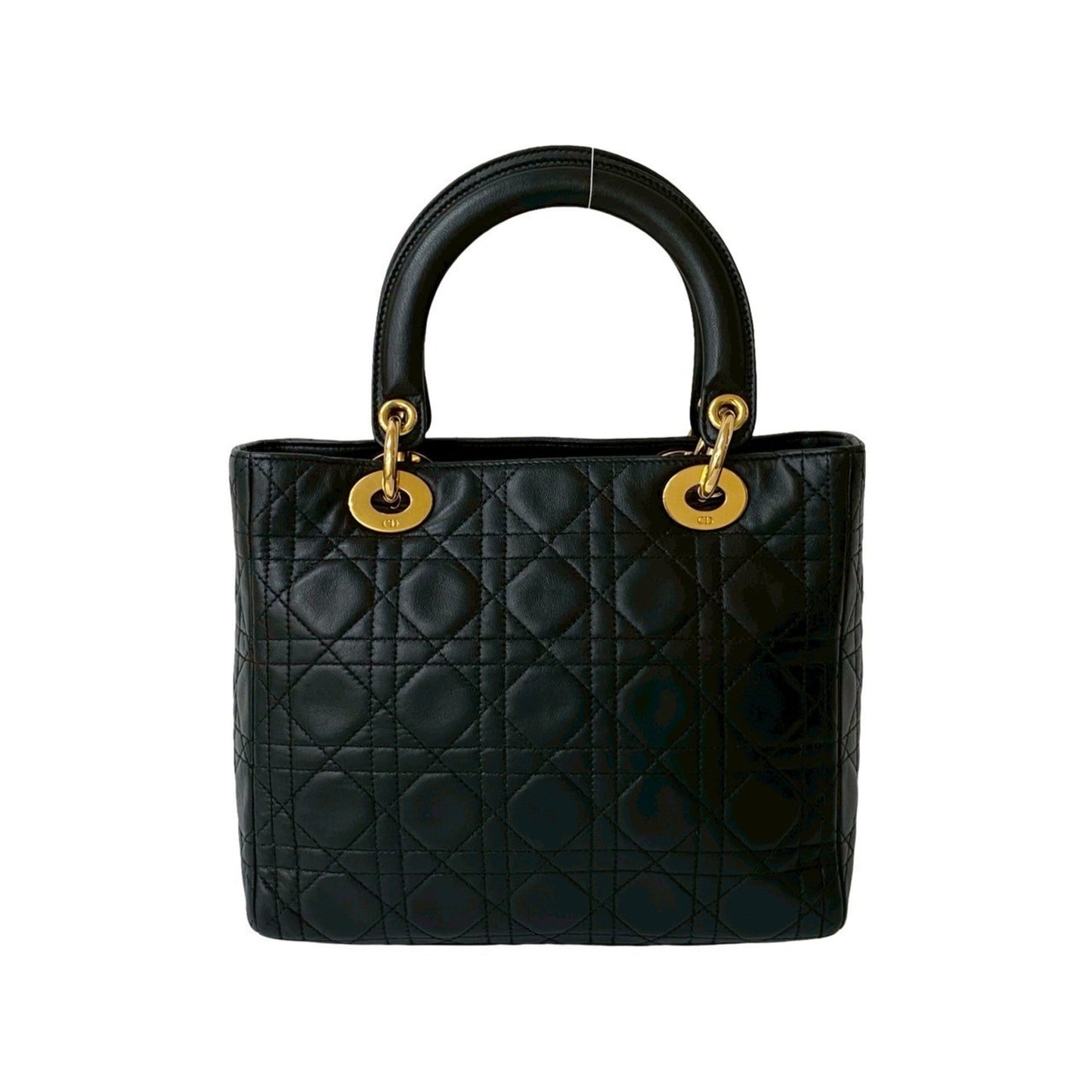 Christian Dior Black Leather Handbag Tote Bag Style 10
