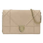 Christian Dior Pink Beige Leather Clutch Bag Shoulder Bag