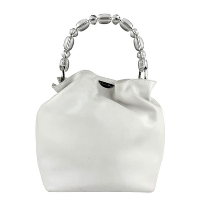 Christian Dior White Leather Handbag
