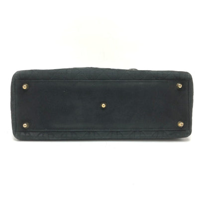 Christian Dior Black Leather Suede Handbag Shoulder Bag