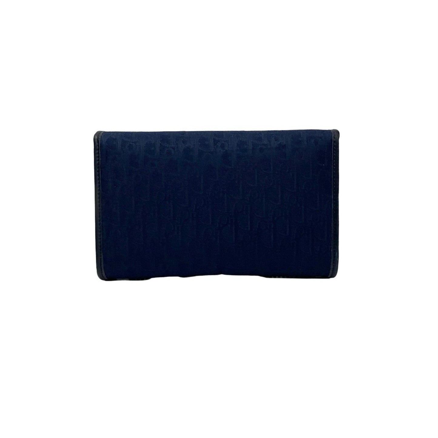 Christian Dior Navy Leather Canvas Shoulder Bag Style 2