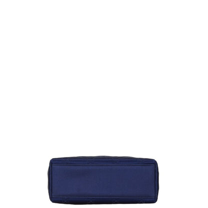 Christian Dior Navy Satin Plastic Handbag