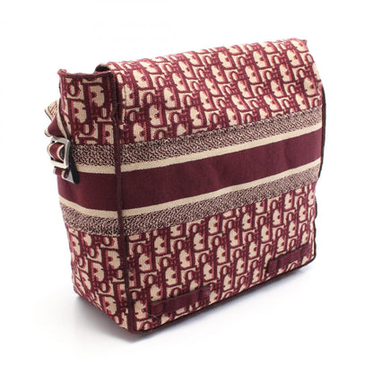 Christian Dior Beige Bordeaux Canvas Shoulder Bag