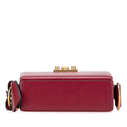 Christian Dior Red Color Leather Shoulder Bag Style 2