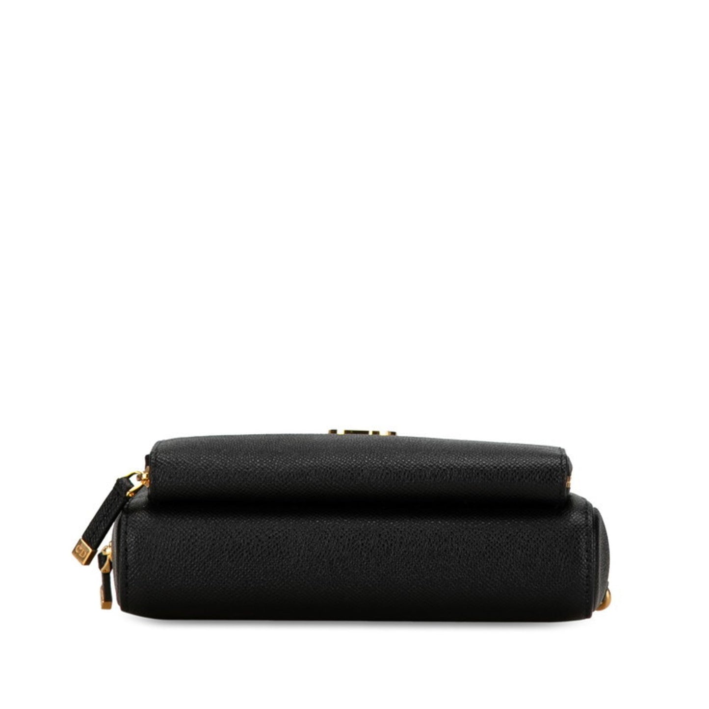 Christian Dior Black Leather Shoulder Bag Style 46