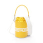 Christian Dior White Yellow Leather Handbag