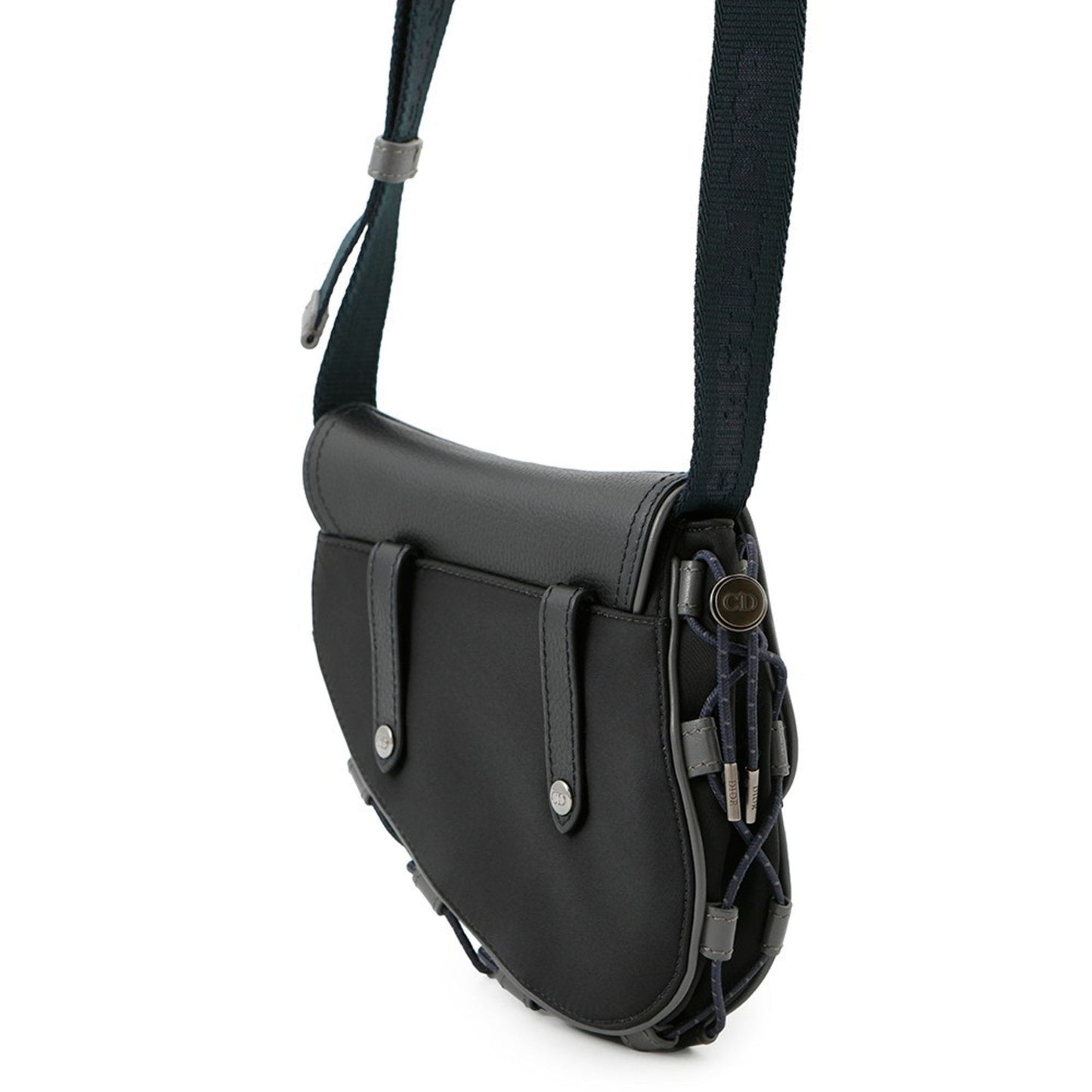 Christian Dior Black Fabric Leather Shoulder Bag