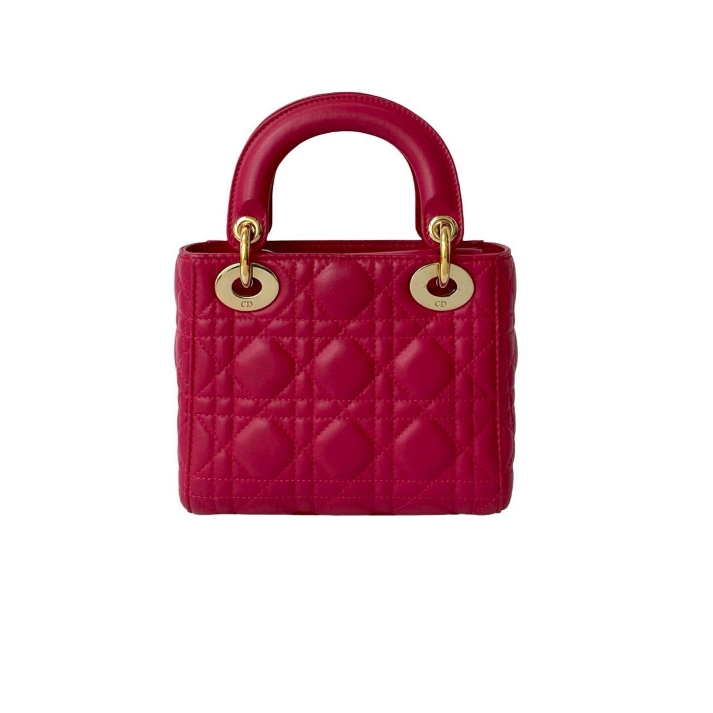 Christian Dior Pink Leather Handbag Shoulder Bag Style 4