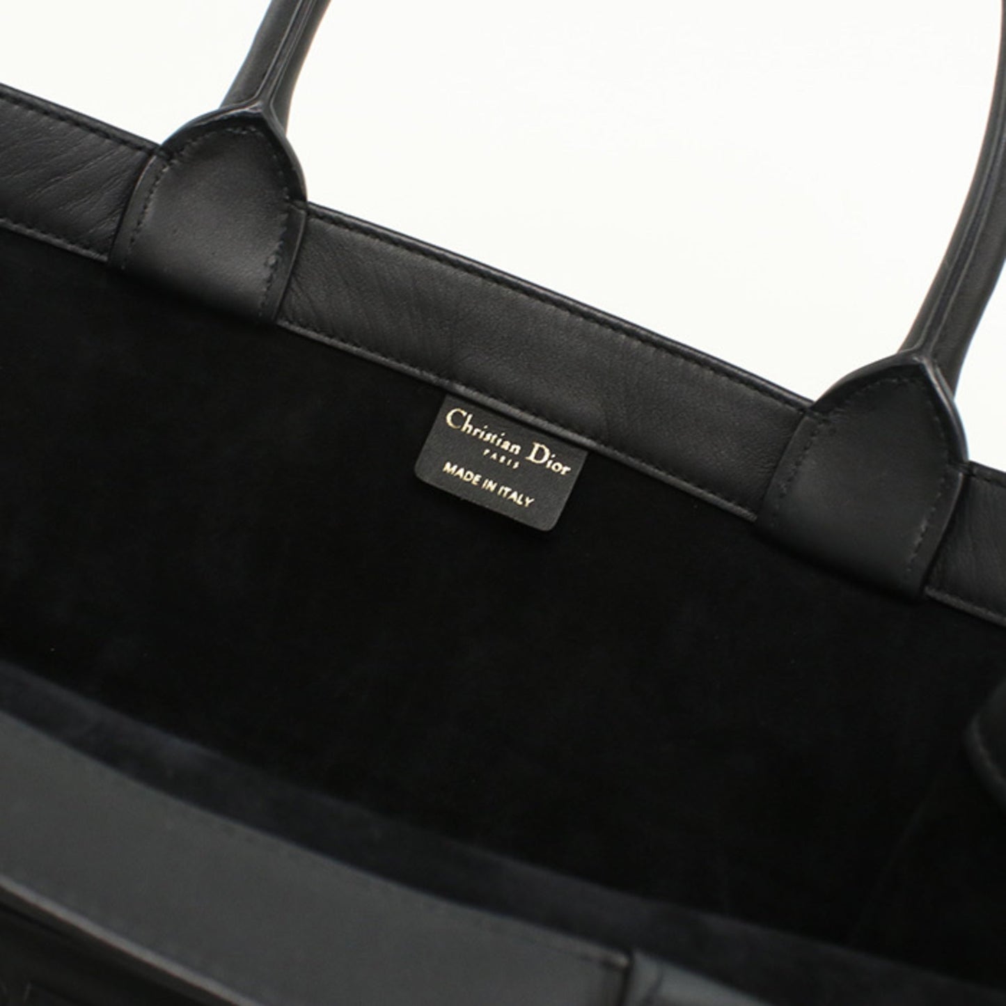 Christian Dior Black Leather Tote Bag Style 3