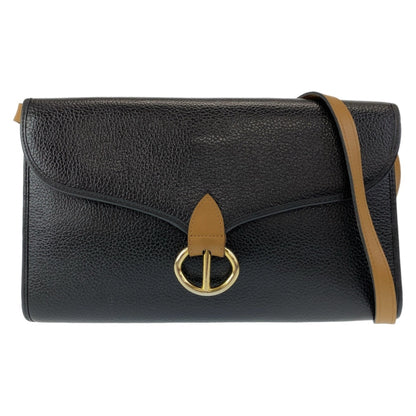 Christian Dior Black Leather Pochette Shoulder Bag Style 2