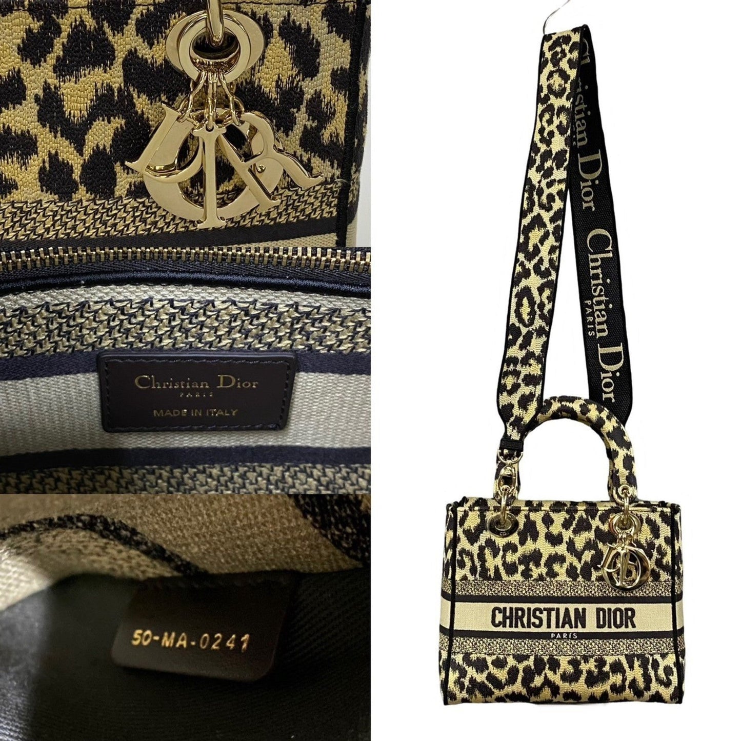 Christian Dior Beige Brown Canvas Handbag Shoulder Bag