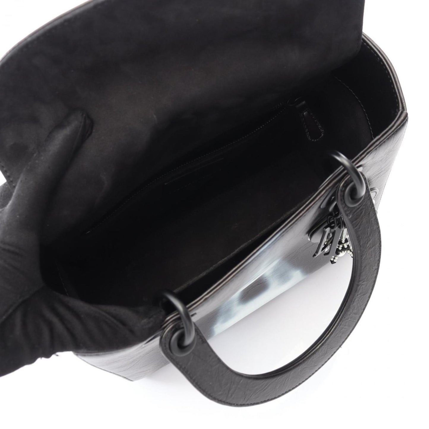 Christian Dior Black Leather Handbag Style 8