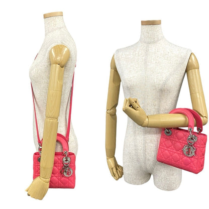 Christian Dior Pink Leather Handbag Shoulder Bag Style 5