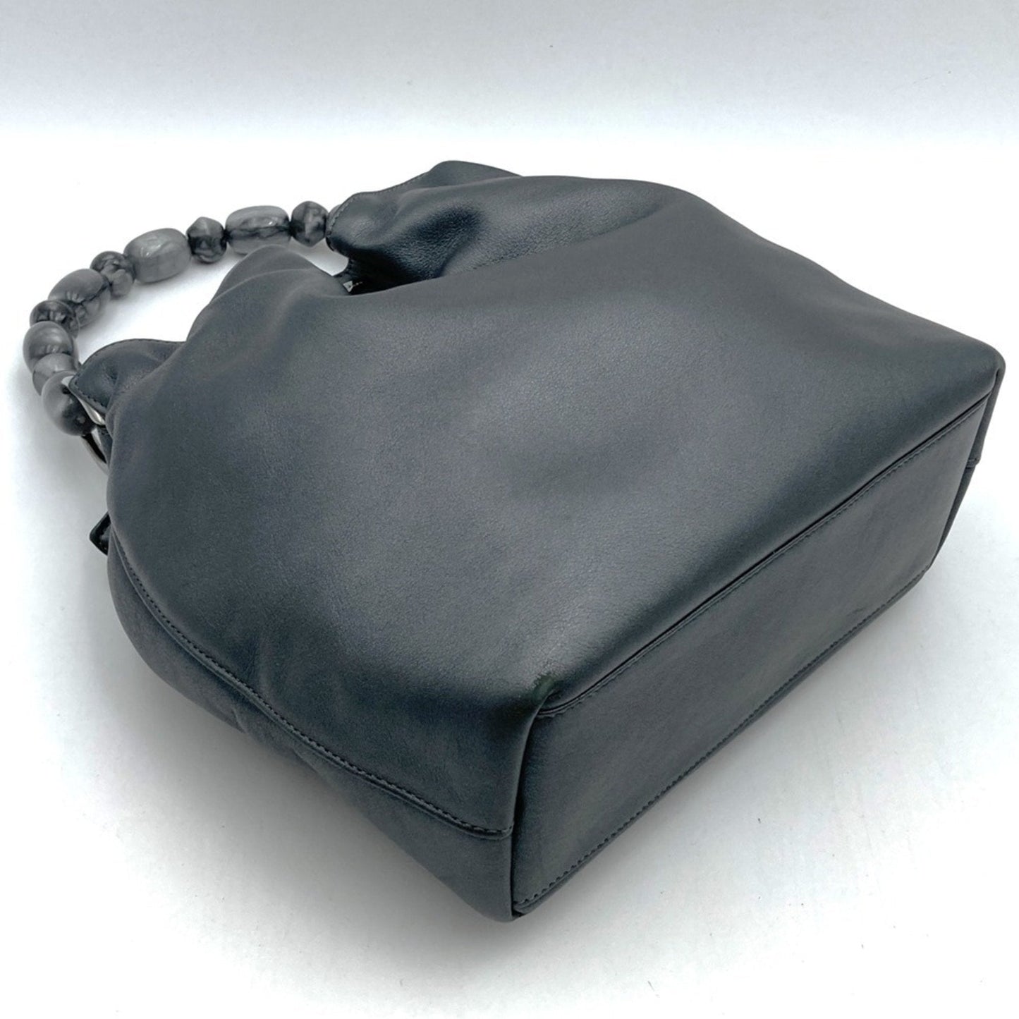 Christian Dior Gray Leather Handbag Leather