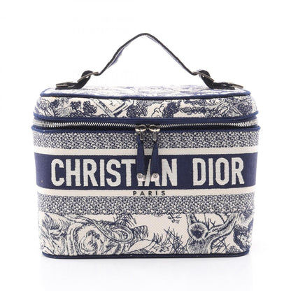 Christian Dior Navy White Canvas Handbag