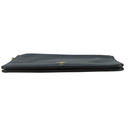 Christian Dior Navy Leather Clutch Bag Pouch