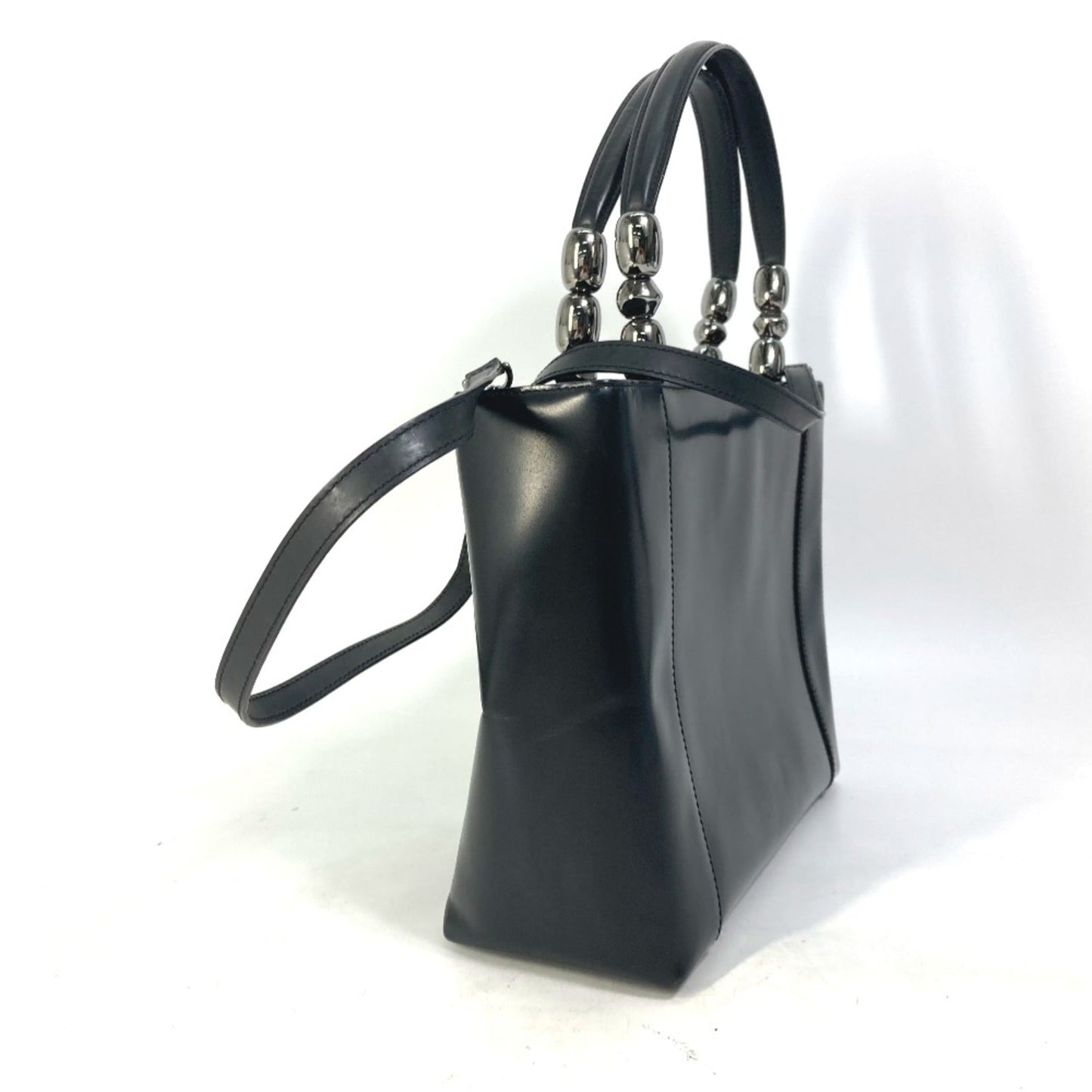 Christian Dior Black Leather Handbag Style 15
